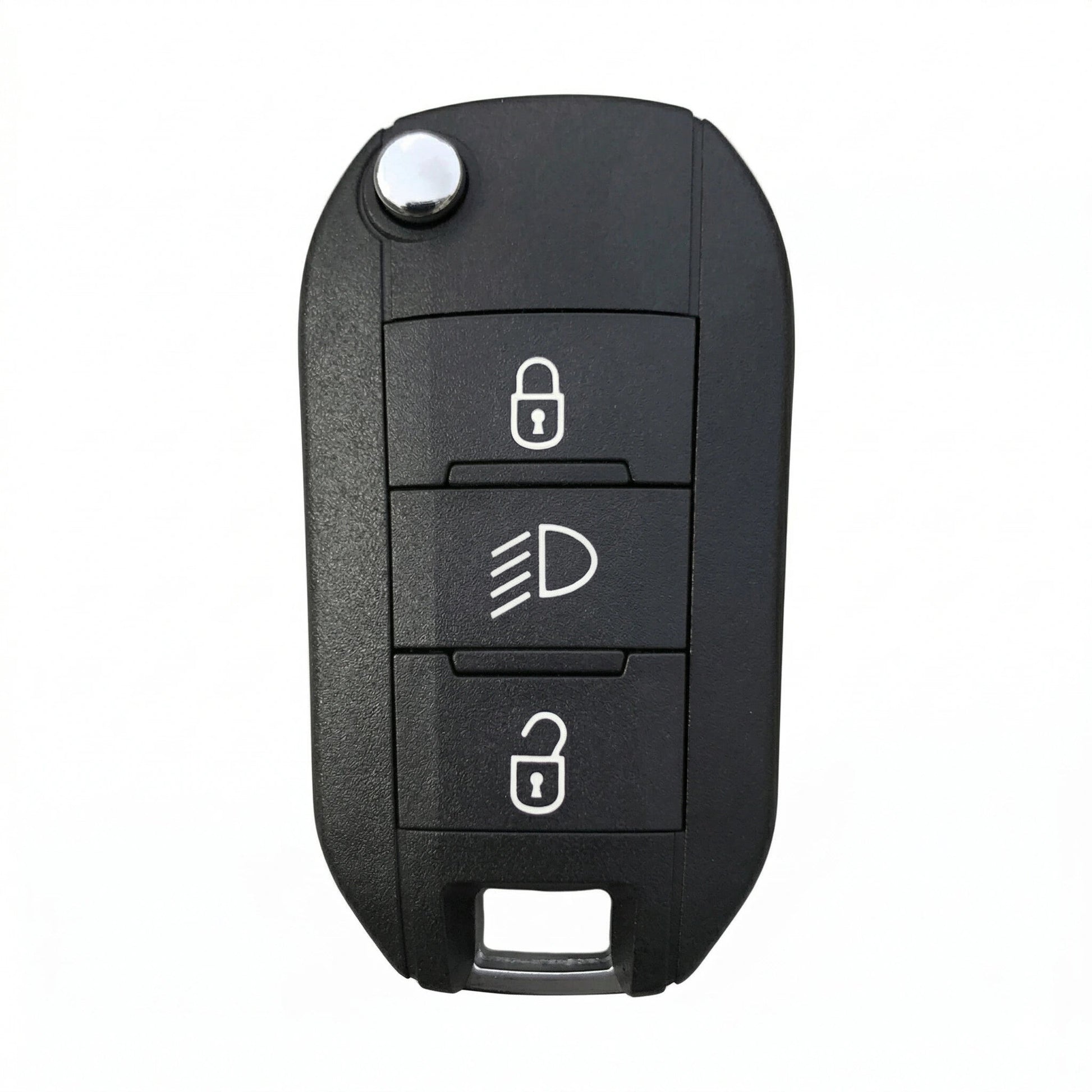 Peugeot Hand - Stitched Alcantara Key Fob Cover - Flip Key 3 - Button - Dark charcoal