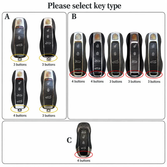 Porsche Painted Key Shell – Custom Color Edition