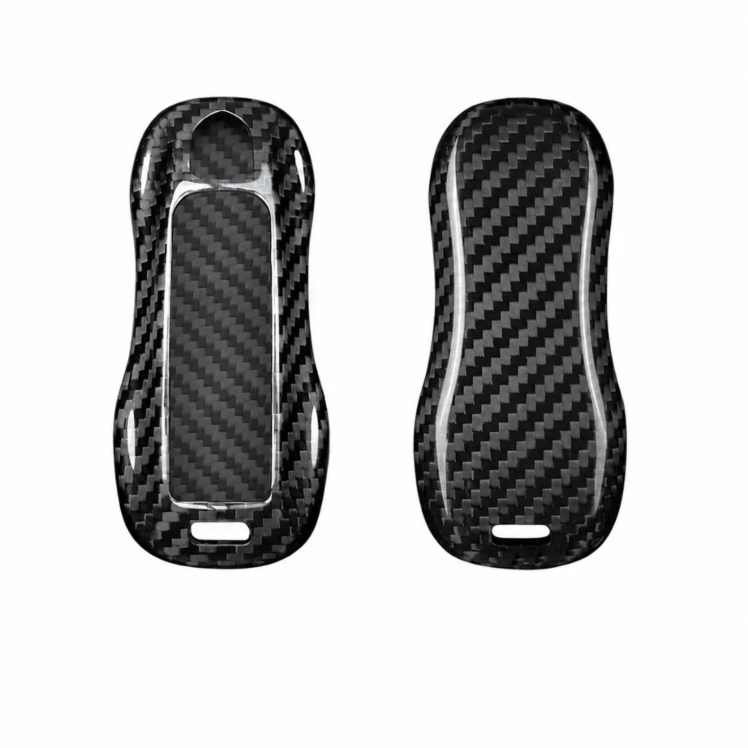 Porsche Carbon Key Fob Cover Signature Car Shape Black