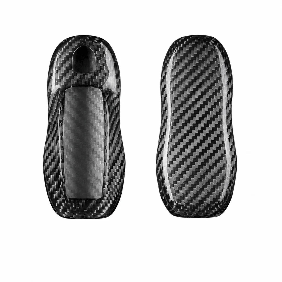 Porsche Carbon Key Fob Cover Classic Car Shape Silver