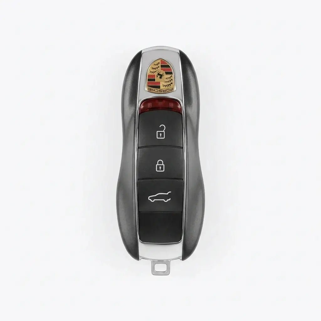 Porsche Hand - Stitched Alcantara Key Fob Cover - Classic Car - Shape - Dark green