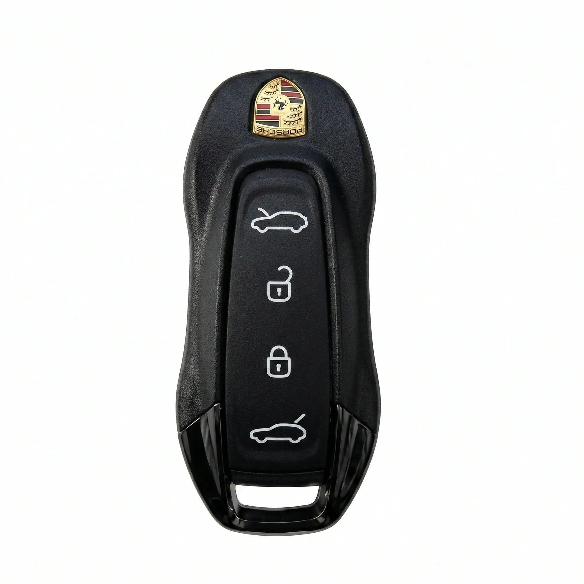 Porsche Hand - Stitched Alcantara Key Fob Cover - Slimline Car - Shape - Dark charcoal