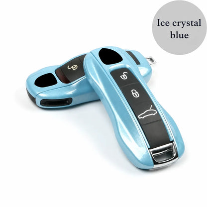 Porsche painted key shell custom color edition - ice crystal blue | Vietiki