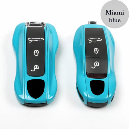 Porsche painted key shell custom color edition - miami blue | Vietiki