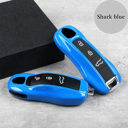 Porsche painted key shell custom color edition - shark blue | Vietiki