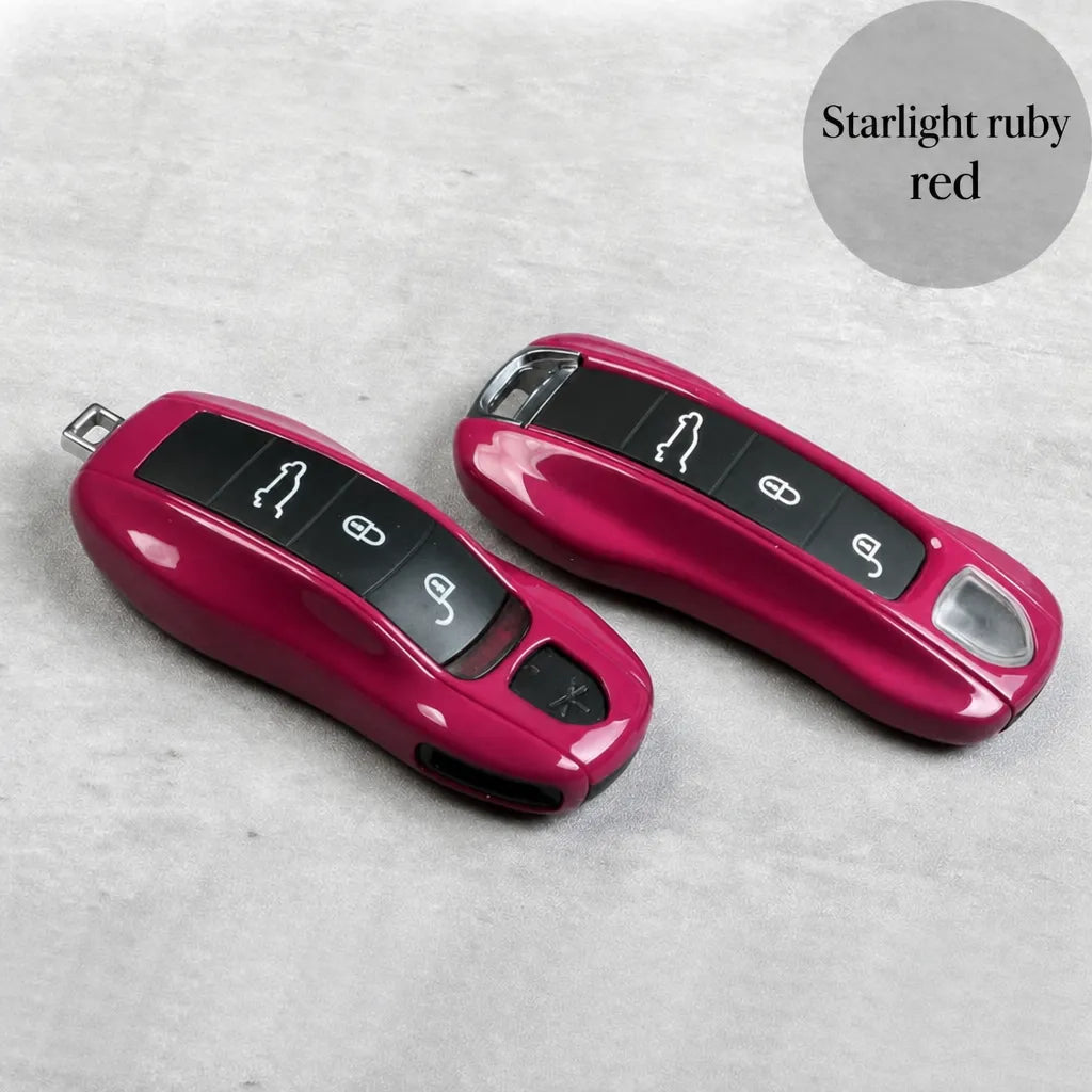Porsche painted key shell custom color edition - starlight ruby red | Vietiki