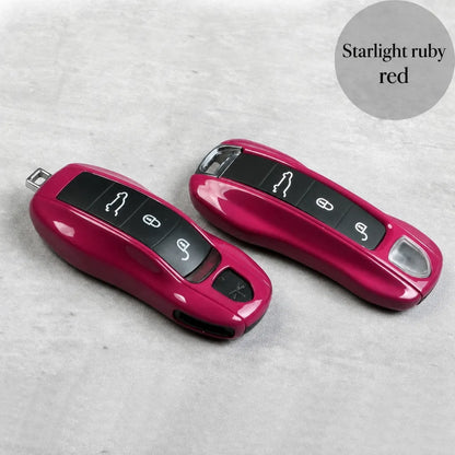 Porsche painted key shell custom color edition - starlight ruby red | Vietiki