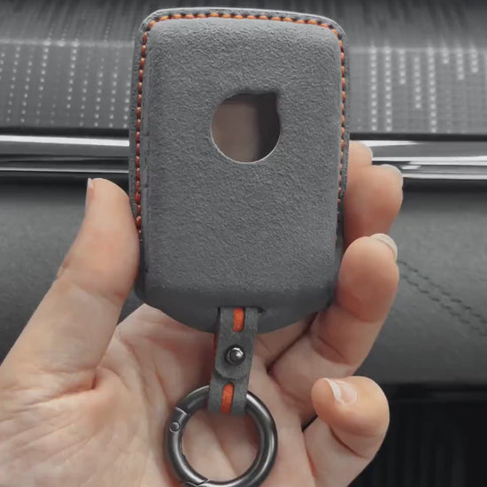 Volvo Hand Stitched Alcantara Key Fob Cover Side Button Series Video