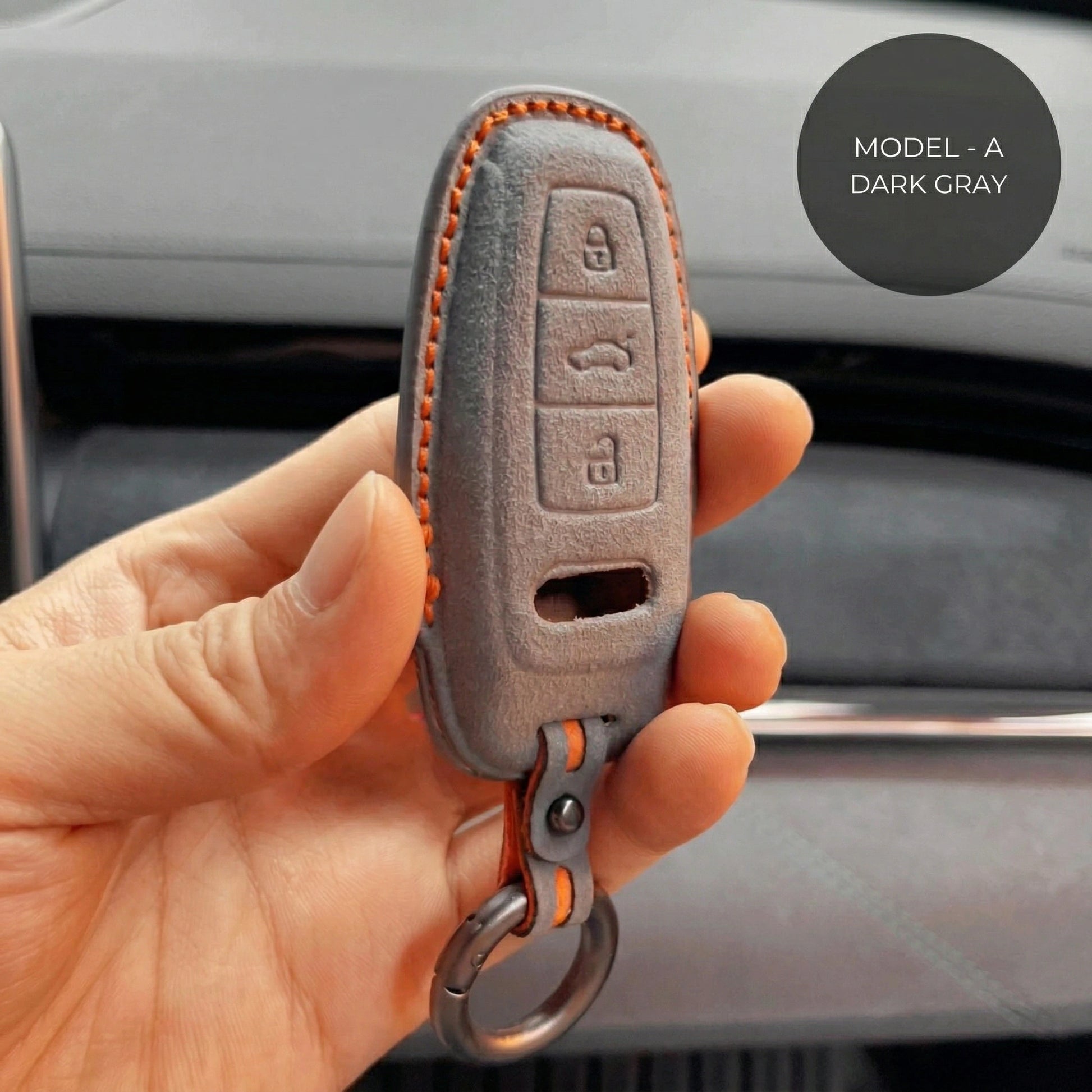 Audi Hand Stitched Alcantara Key Fob Cover All Types A
