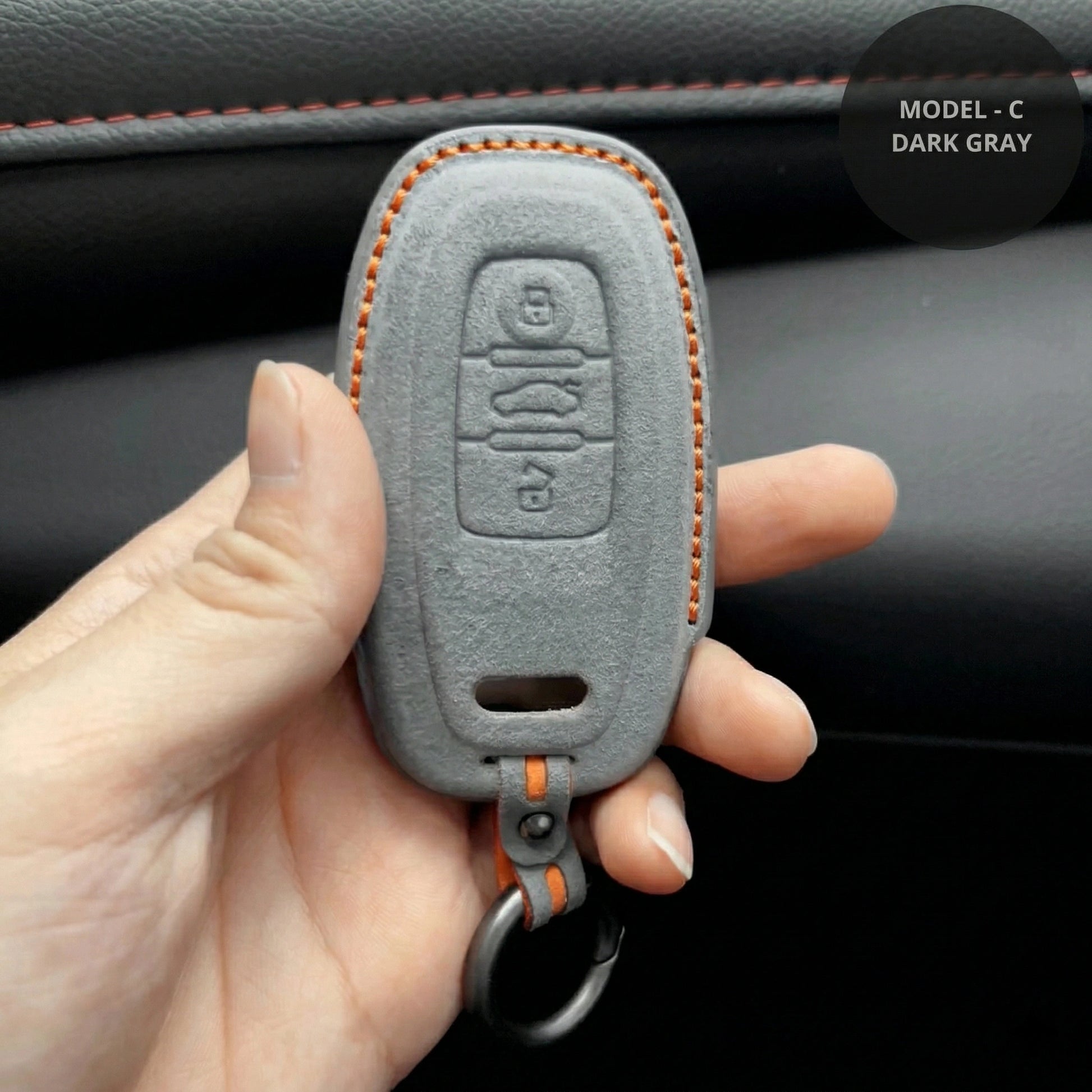 Audi Hand Stitched Alcantara Key Fob Cover All Types C