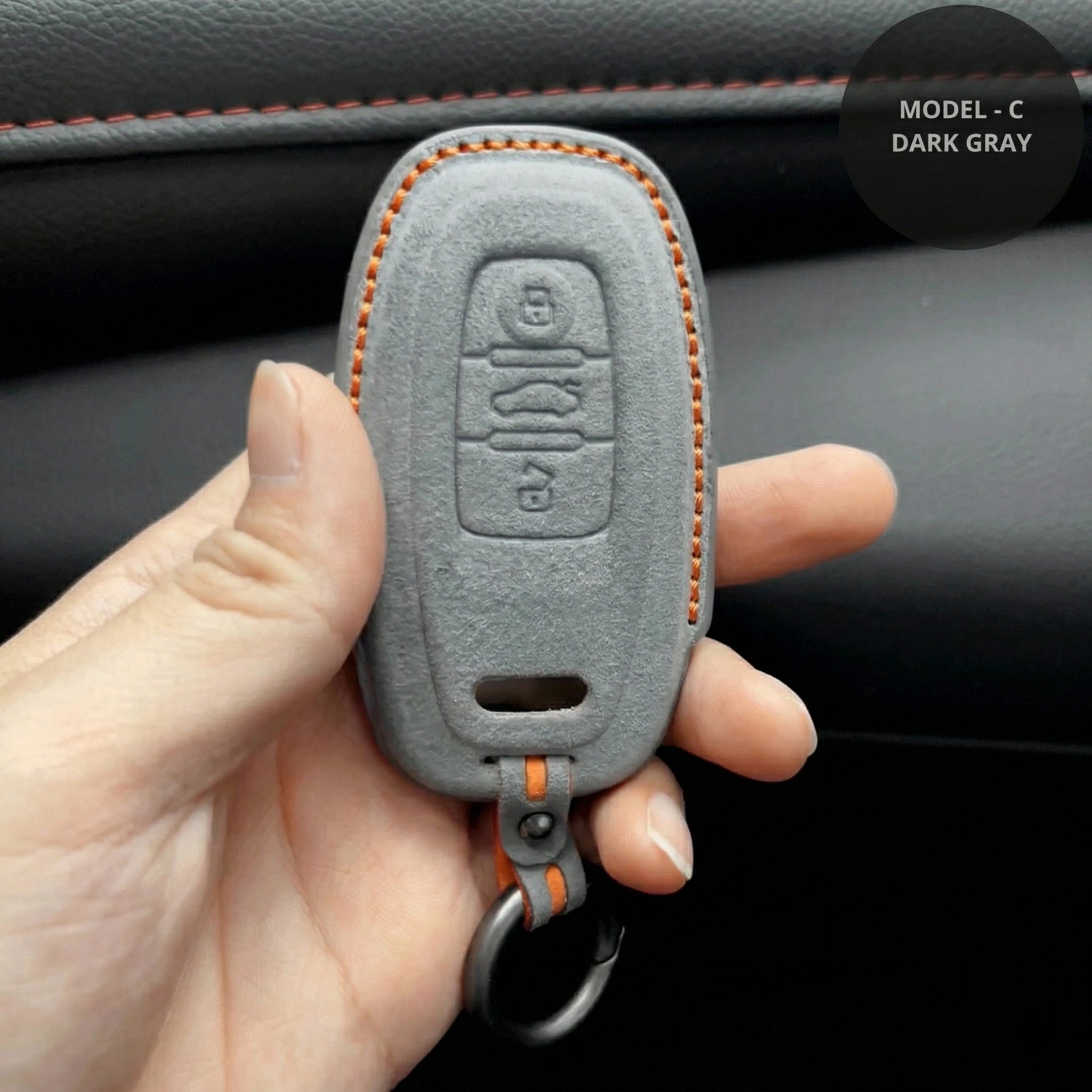 Audi Hand Stitched Alcantara Key Fob Cover All Types C