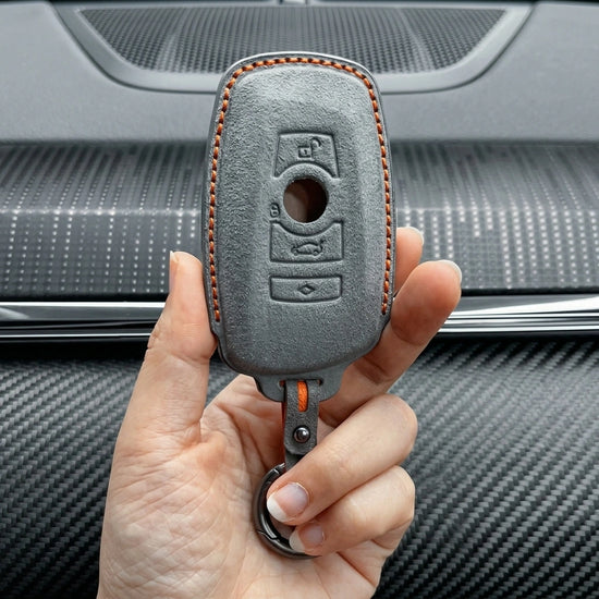 BMW Hand Stitched Alcantara Key Fob Cover Symmetric Smart Fob Video