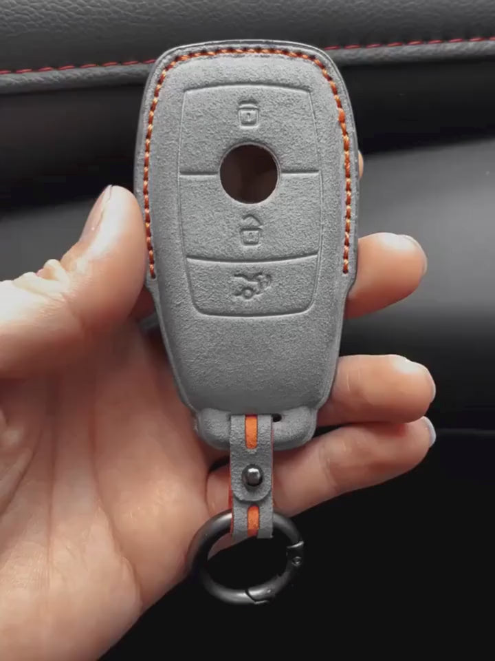 Mercedes Benz Alcantara Key Fob Teardrop Dark Gray Video
