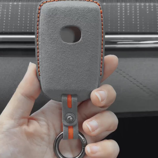 Mazda Hand Stitched Alcantara Key Fob Cover Side Button Series Video