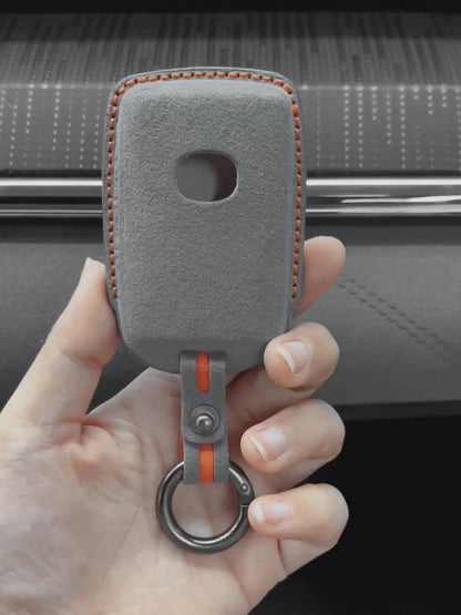 Mazda Hand Stitched Alcantara Key Fob Cover Side Button Series Video