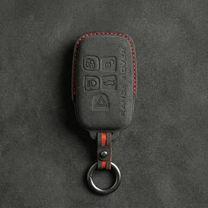 Range Rover Hand Stitched Alcantara Key Fob Cover Block 5 Button Dark Charcoal