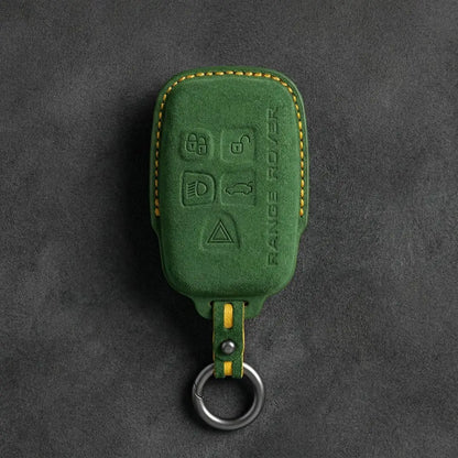 Range Rover Hand Stitched Alcantara Key Fob Cover Block 5 Button Grass Green