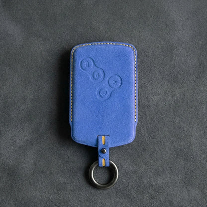 Renault Hand - Stitched Alcantara Key Fob Cover – Smart Key Card - Cornflower blue