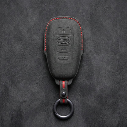Subaru Hand - Stitched Alcantara Key Fob Cover – Symmetric Smart Fob - Dark charcoal