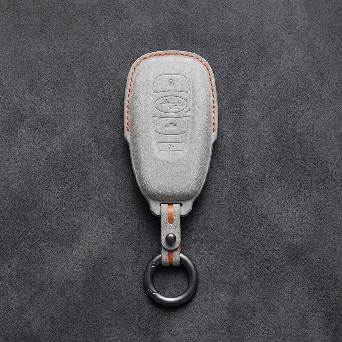 Subaru Hand - Stitched Alcantara Key Fob Cover – Symmetric Smart Fob - White