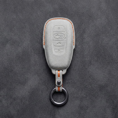 Subaru Hand - Stitched Alcantara Key Fob Cover – Symmetric Smart Fob - White