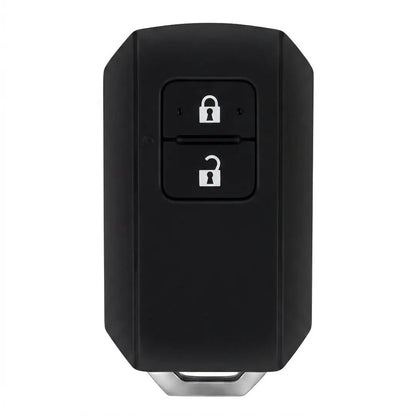 Suzuki Hand - Stitched Alcantara Key Fob Cover – Angular Smart Key 2 - Button - Dark charcoal