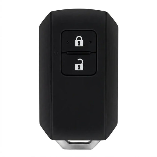 Suzuki Hand - Stitched Alcantara Key Fob Cover – Angular Smart Key 2 - Button - Dark charcoal