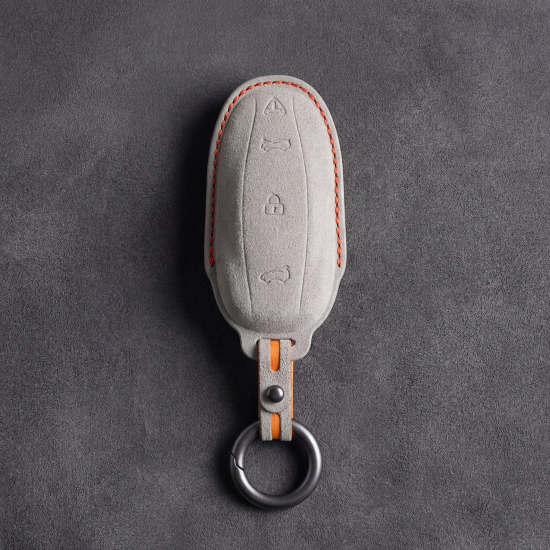 Tesla Hand - Stitched Alcantara Key Fob Cover - Model Y/3 - White