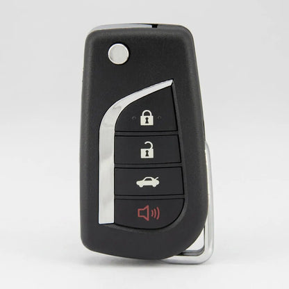 Toyota Hand - Stitched Alcantara Key Fob Cover – Geometric Flip Key 4 - Button - Dark green