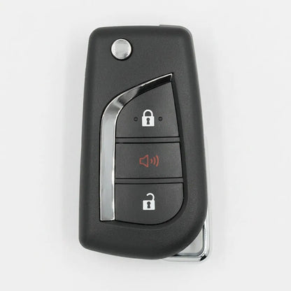 Toyota Hand - Stitched Alcantara Key Fob Cover – Geometric Panic Flip Key - Dark charcoal