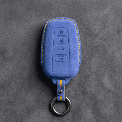 Toyota Hand-Stitched Alcantara Key Fob Cover – Stealth Shield Cornflower Blue