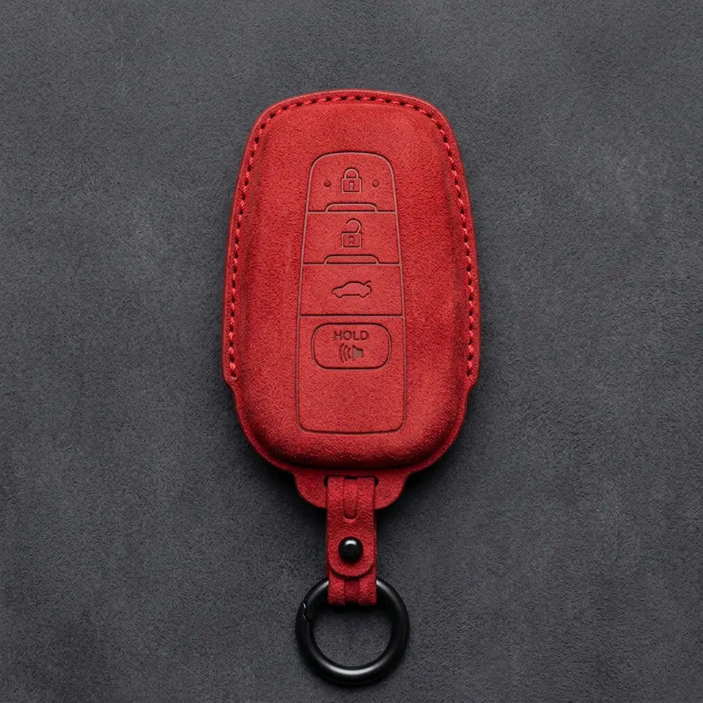 Toyota Hand-Stitched Alcantara Key Fob Cover – Stealth Shield Red