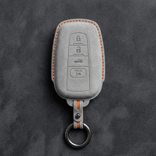 Toyota Hand-Stitched Alcantara Key Fob Cover – Stealth Shield White
