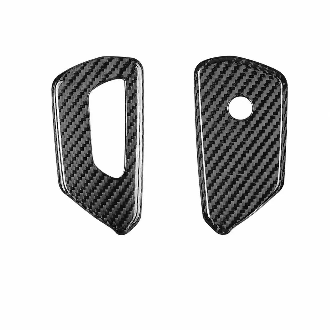 Volkswagen Carbon Key Fob Cover – Asymmetrical Style（ブラック・通気口なし）
