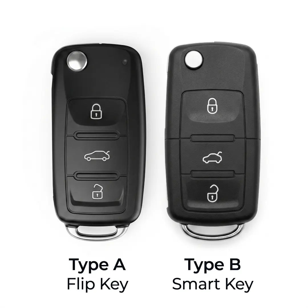 Volkswagen Key Fob Cover Rectangular 3-button Flip/Smart key fobs