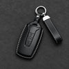Volkswagen Genuine Leather Key Fob Case - Shield-Style 3-Button