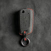 Volkswagen Hand-Stitched Alcantara Key Fob Cover – Flip Key 3-Button