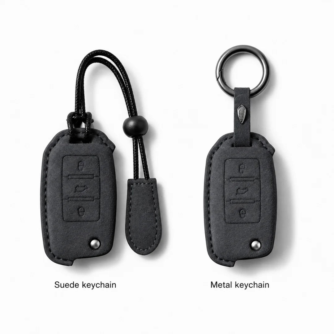 Volkswagen Suede Key Fob Case – Rectangular 3-Button