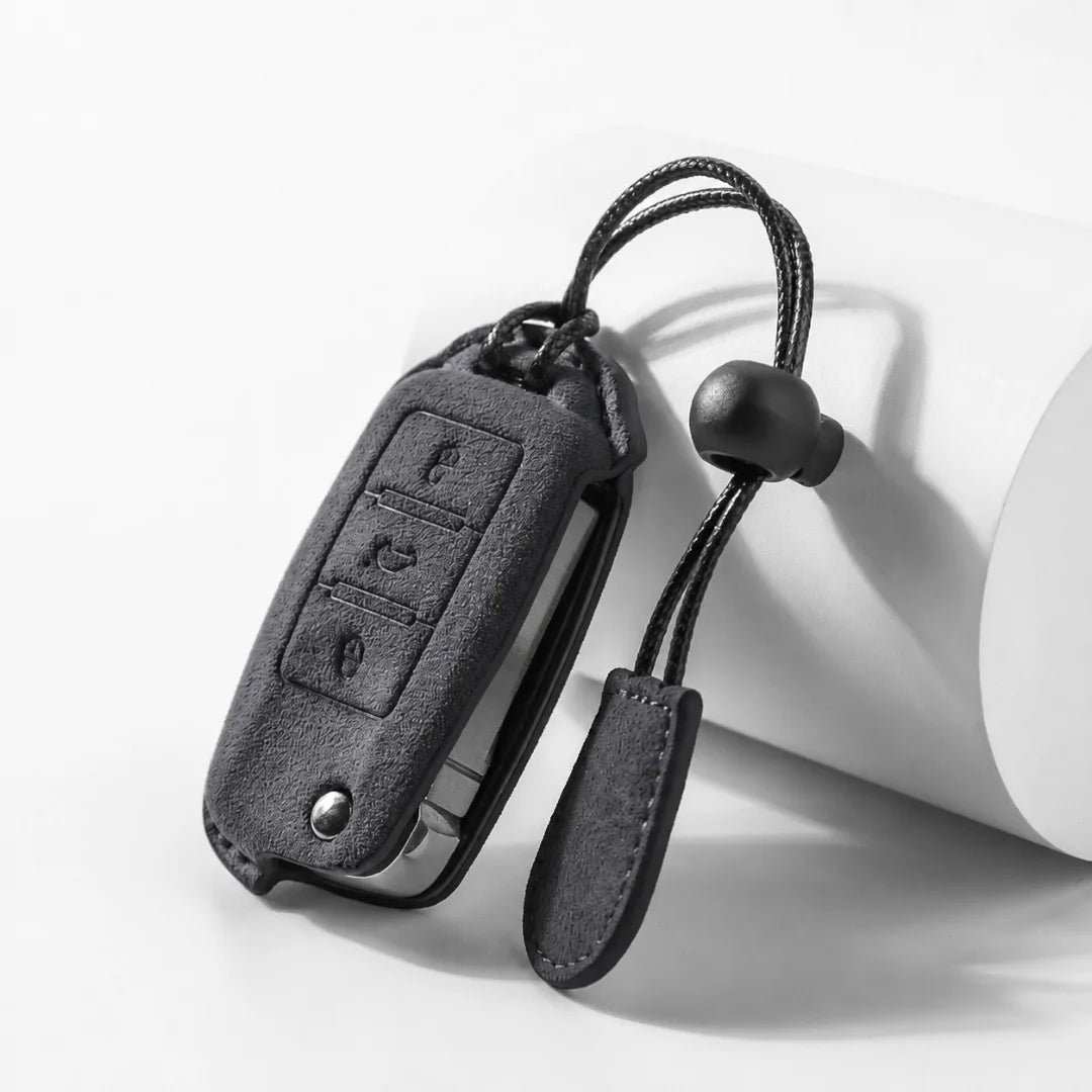 Volkswagen Suede Key Fob Case – Rectangular 3-Button