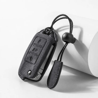 Volkswagen Suede Key Fob Case – Rectangular 3-Button