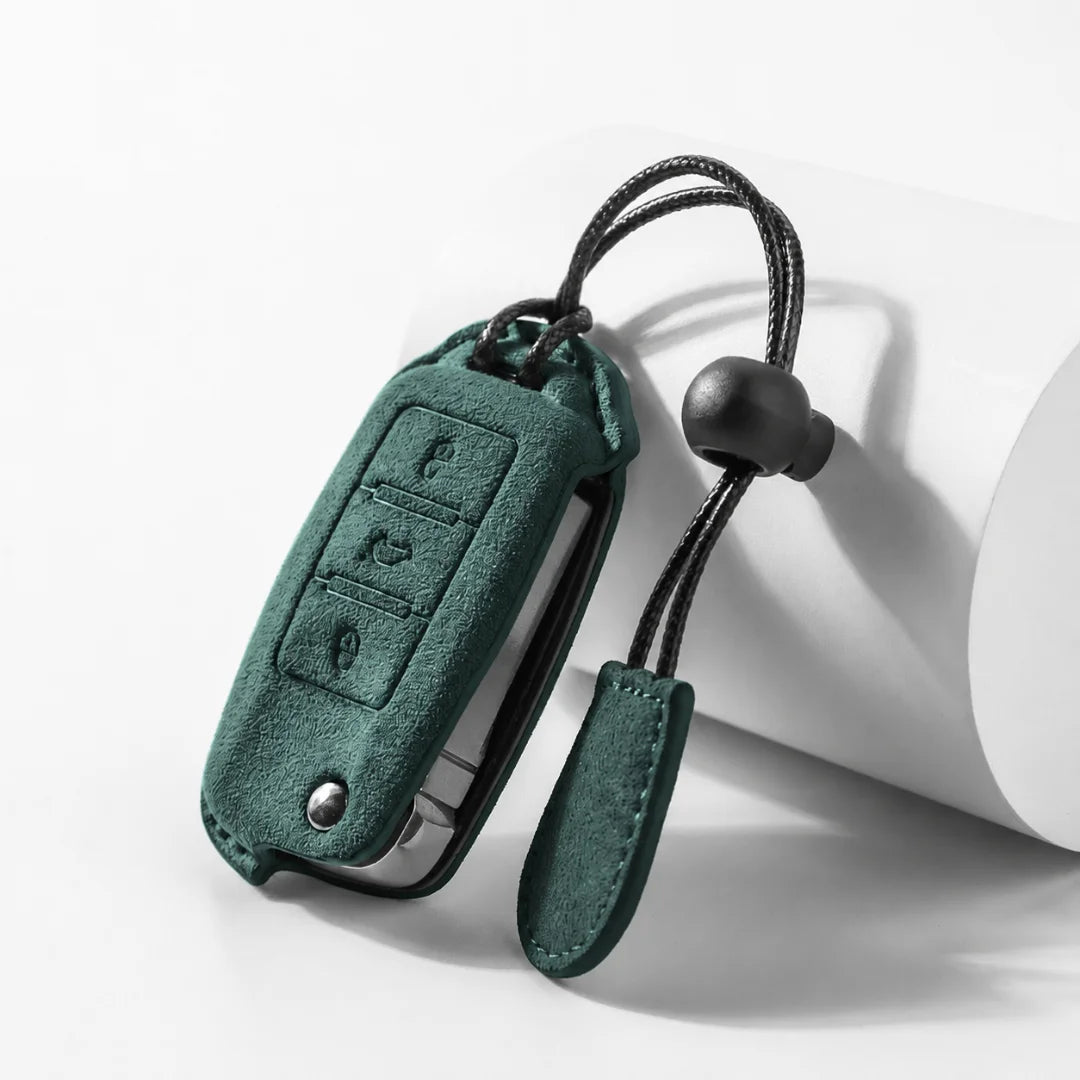 Volkswagen Suede Key Fob Case – Rectangular 3-Button