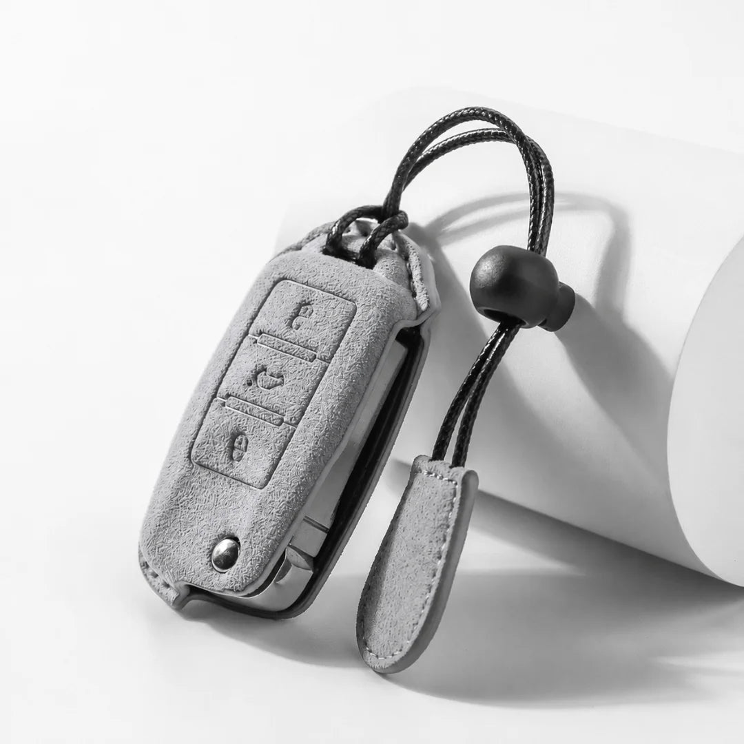 Volkswagen Suede Key Fob Case – Rectangular 3-Button