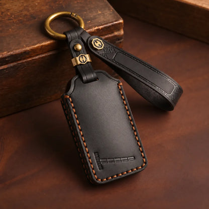 Volvo Hand-Crafted Leather Key Fob Cover – EX30 / EX90 Series - Black