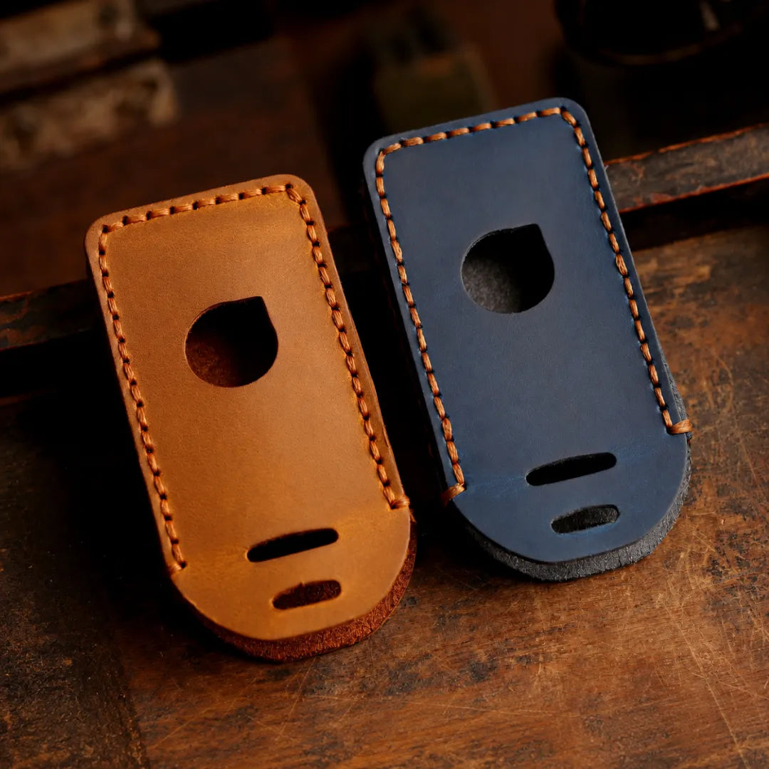 Volvo Hand-Crafted Leather Key Fob Cover – Rectangular 6-Button Block