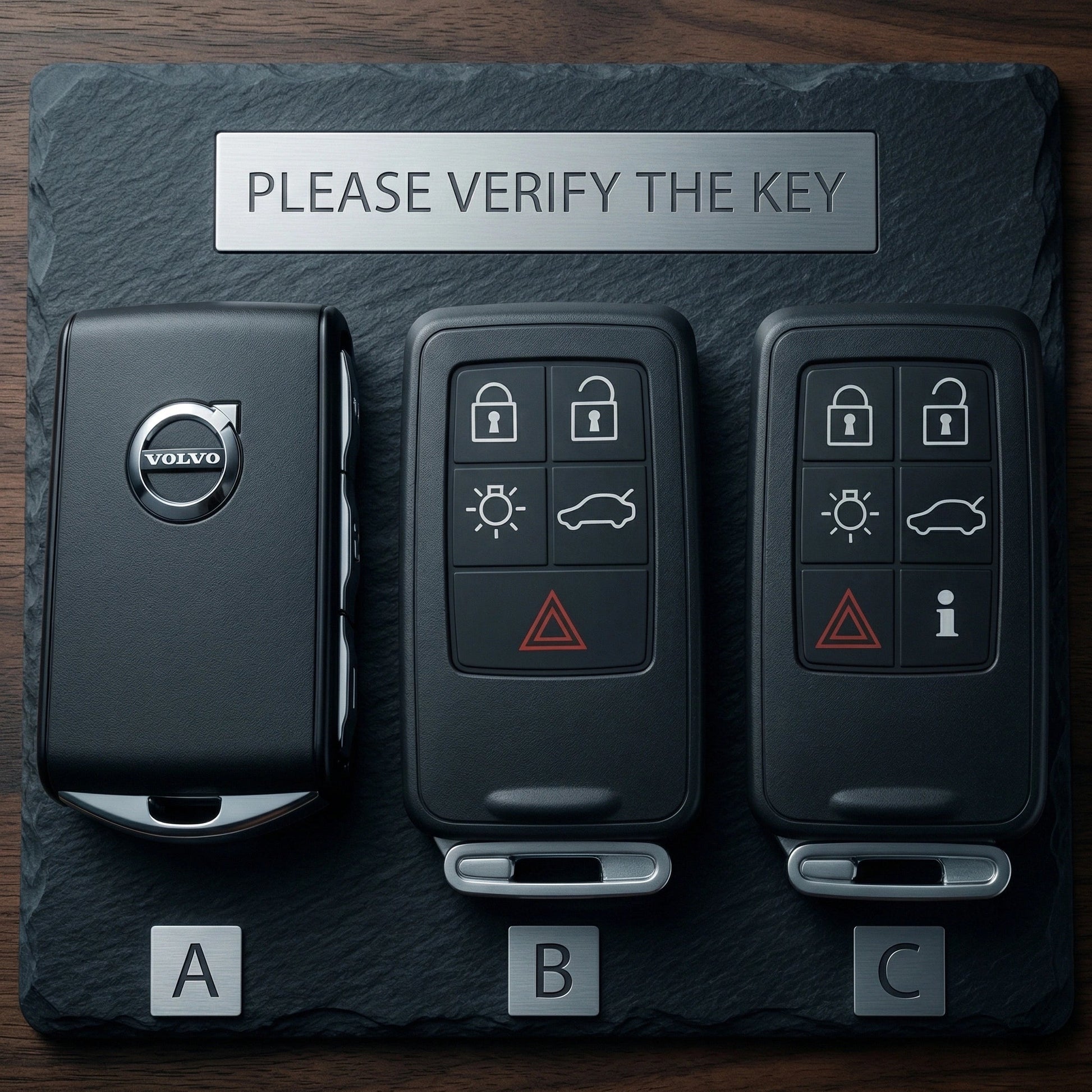 Volvo Hand - Stitched Alcantara Key Fob Cover - All Types - A
