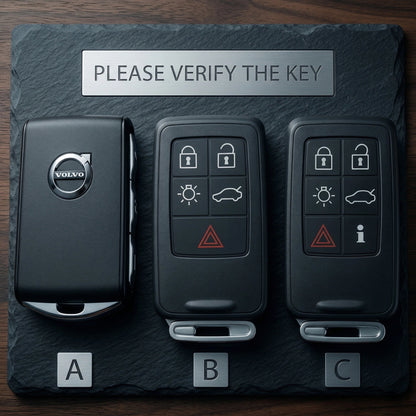 Volvo Hand - Stitched Alcantara Key Fob Cover - All Types - A