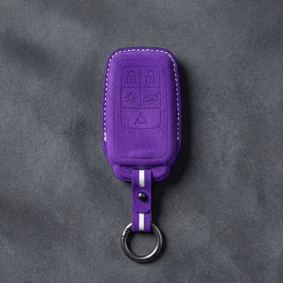 Volvo Hand - Stitched Alcantara Key Fob Cover - All Types - B