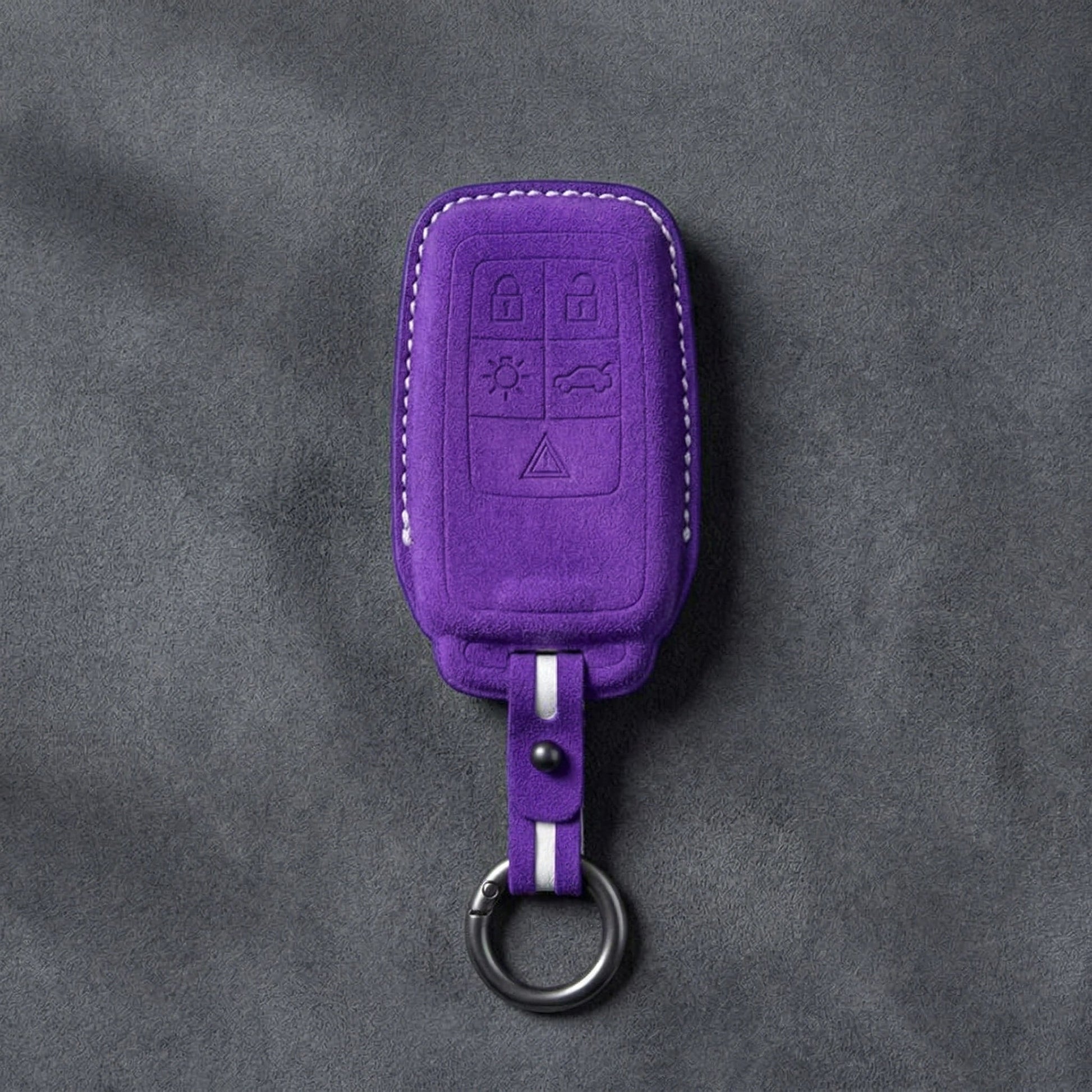 Volvo Hand - Stitched Alcantara Key Fob Cover - All Types - B