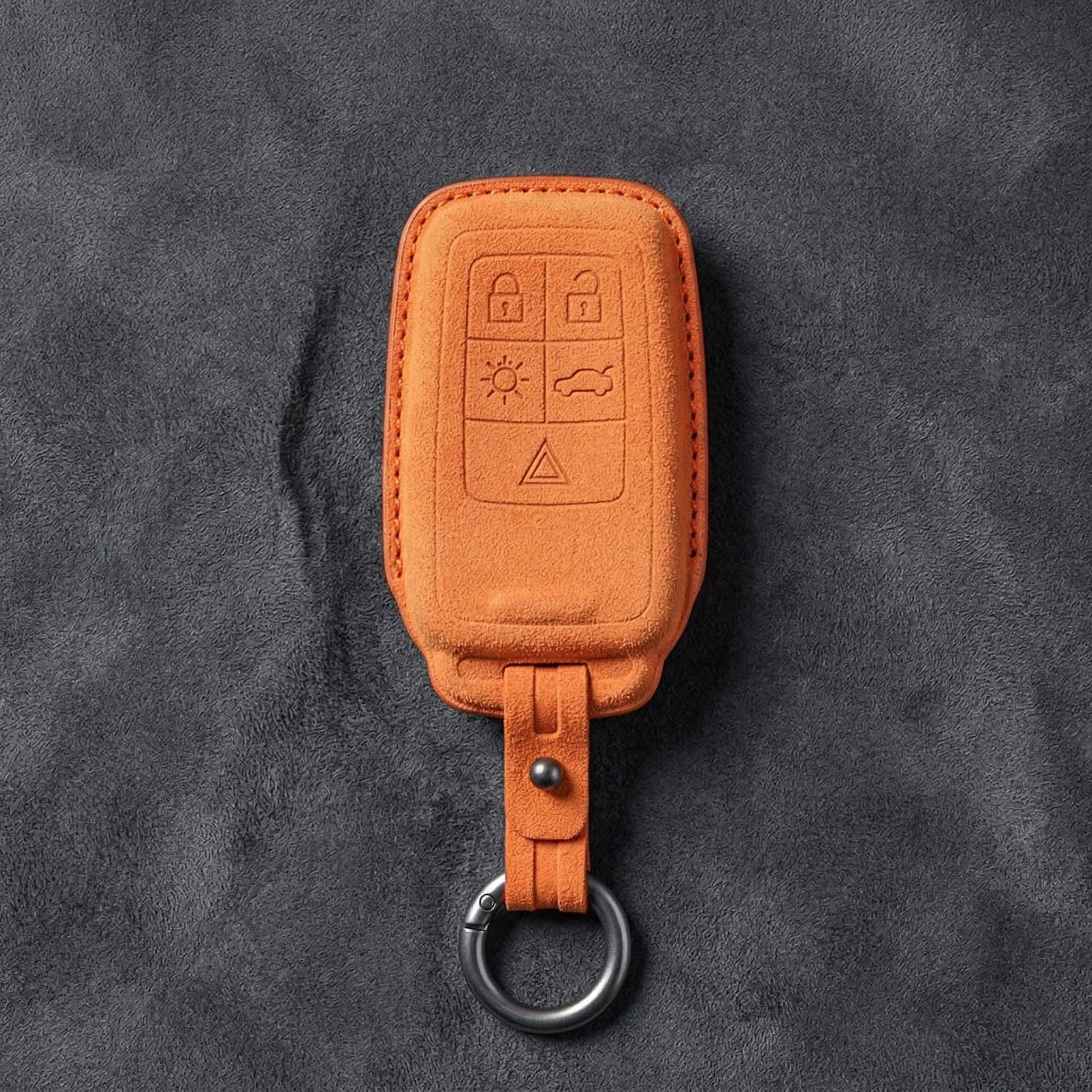 Volvo Hand - Stitched Alcantara Key Fob Cover - All Types - B