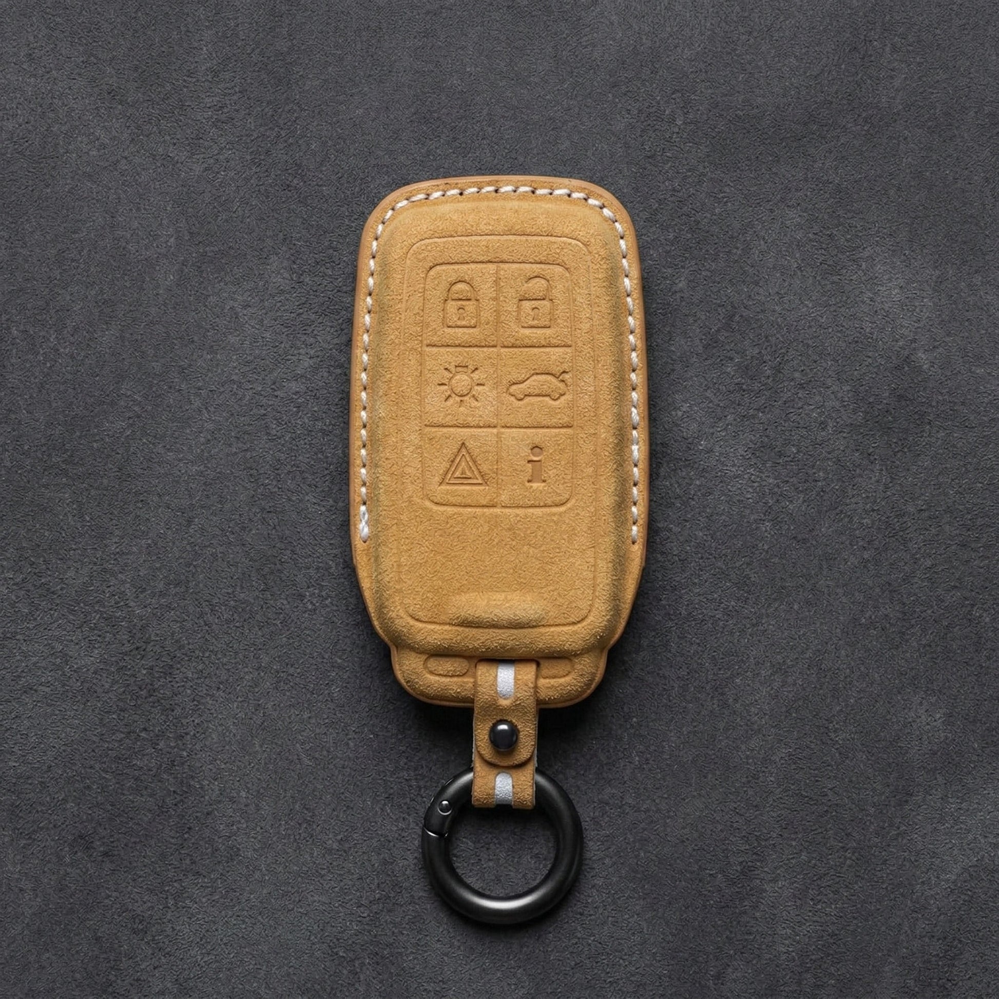 Volvo Hand - Stitched Alcantara Key Fob Cover - All Types - C